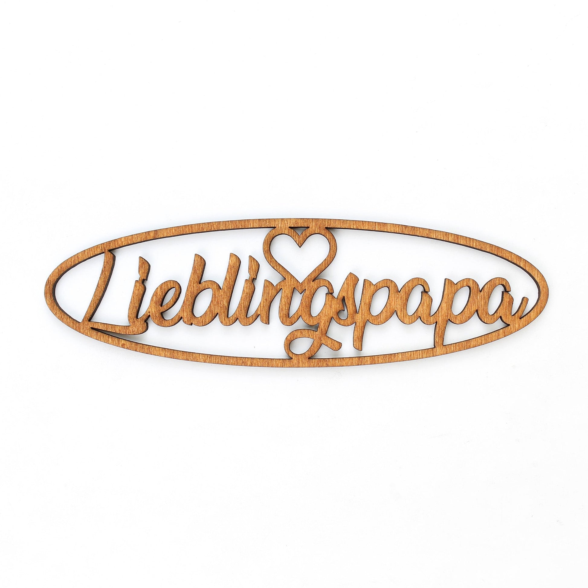 Spruch Holz oval "Lieblingspapa" - Nanino Design Onlineshop -