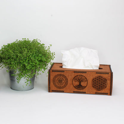 Taschentuchbox groß "Blume des Lebens" - Nanino Design Onlineshop -