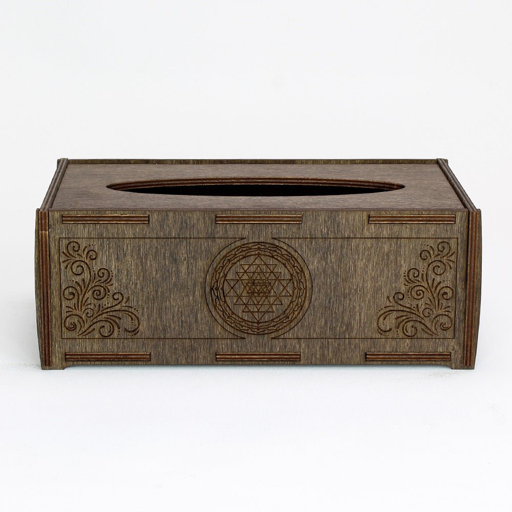 Taschentuchbox groß "Sri Yantra" - Nanino Design Onlineshop -