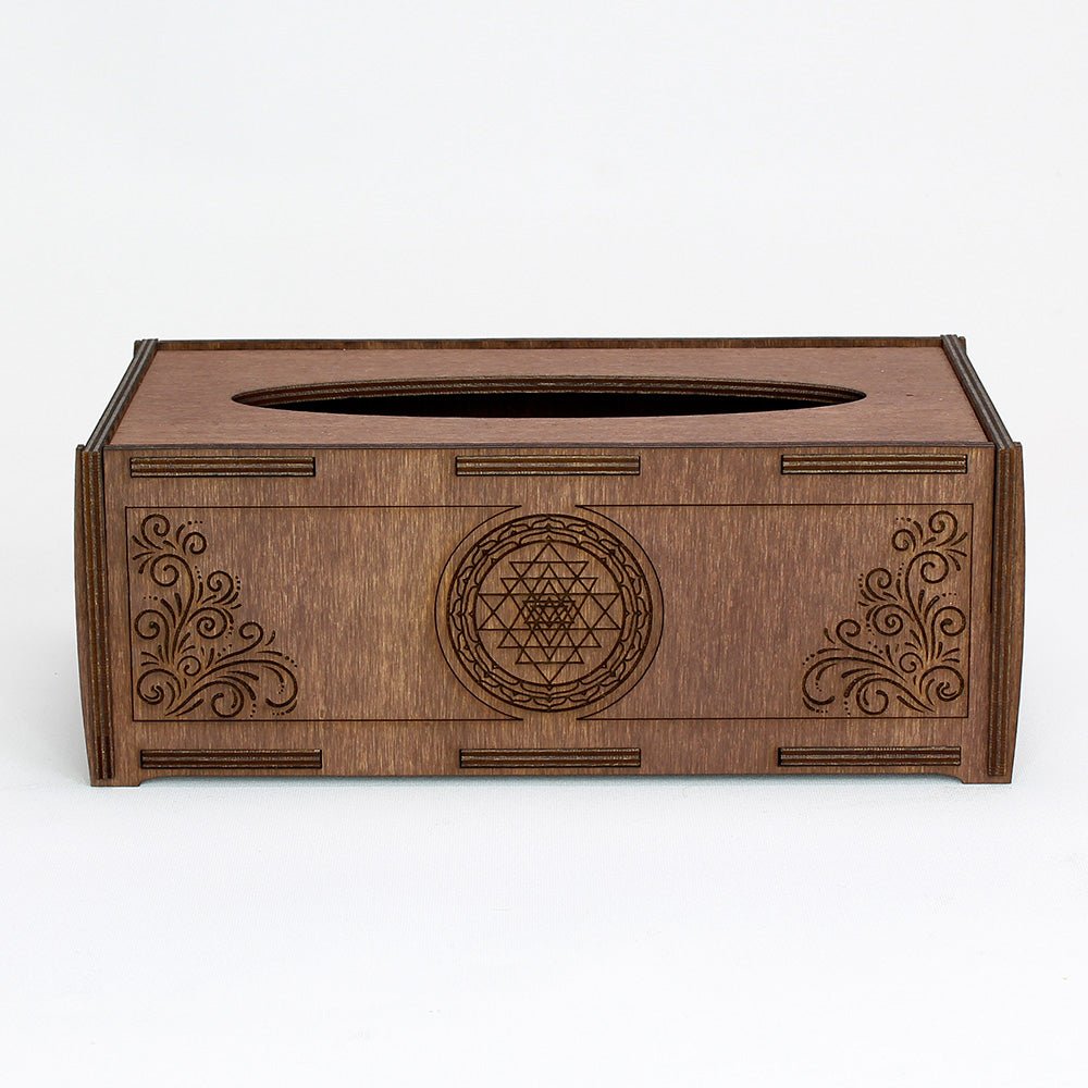 Taschentuchbox groß "Sri Yantra" - Nanino Design Onlineshop -