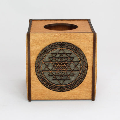 Taschentuchbox klein "Sri Yantra" - Nanino Design Onlineshop -