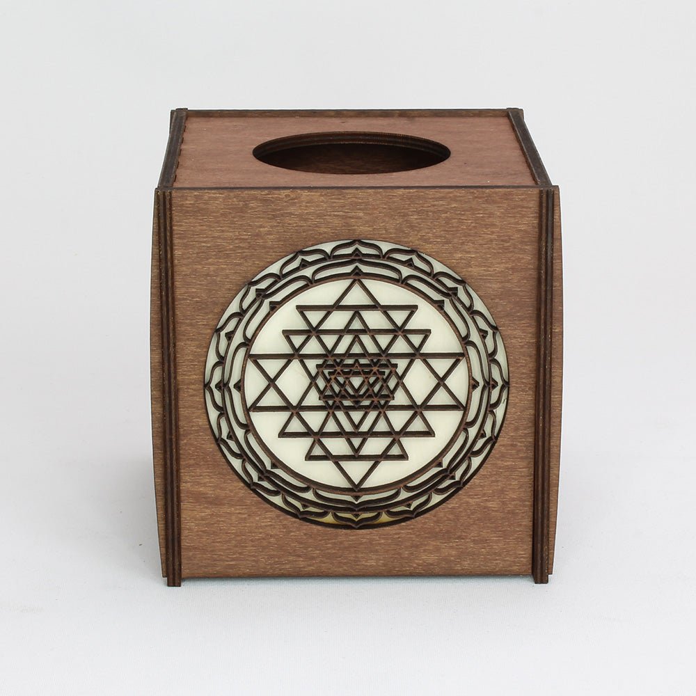 Taschentuchbox klein "Sri Yantra" - Nanino Design Onlineshop -