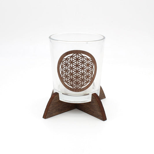Teelicht "Blume des Lebens" mit Kerze - Nanino Design Onlineshop -