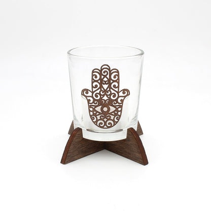 Teelicht "Hand der Fatima" mit Kerze - Nanino Design Onlineshop -