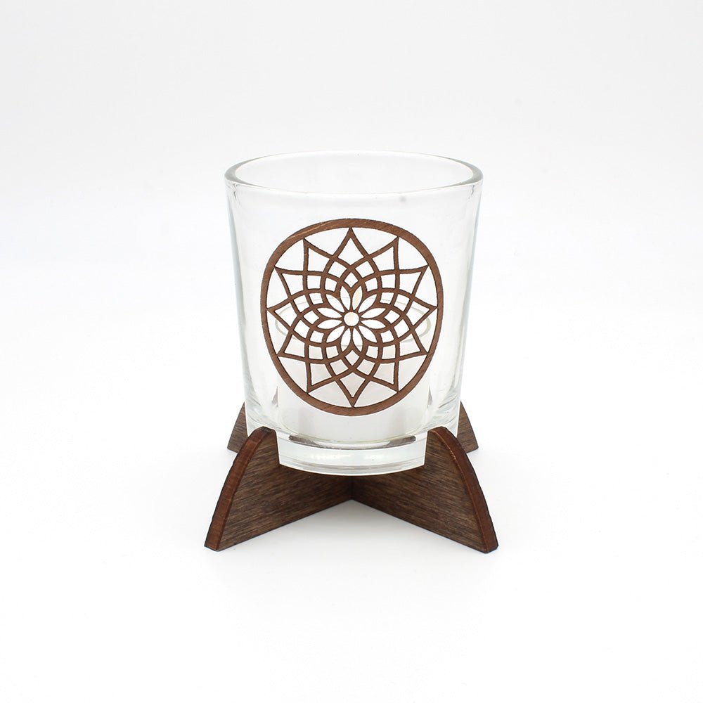 Teelicht "Mandala" mit Kerze - Nanino Design Onlineshop -