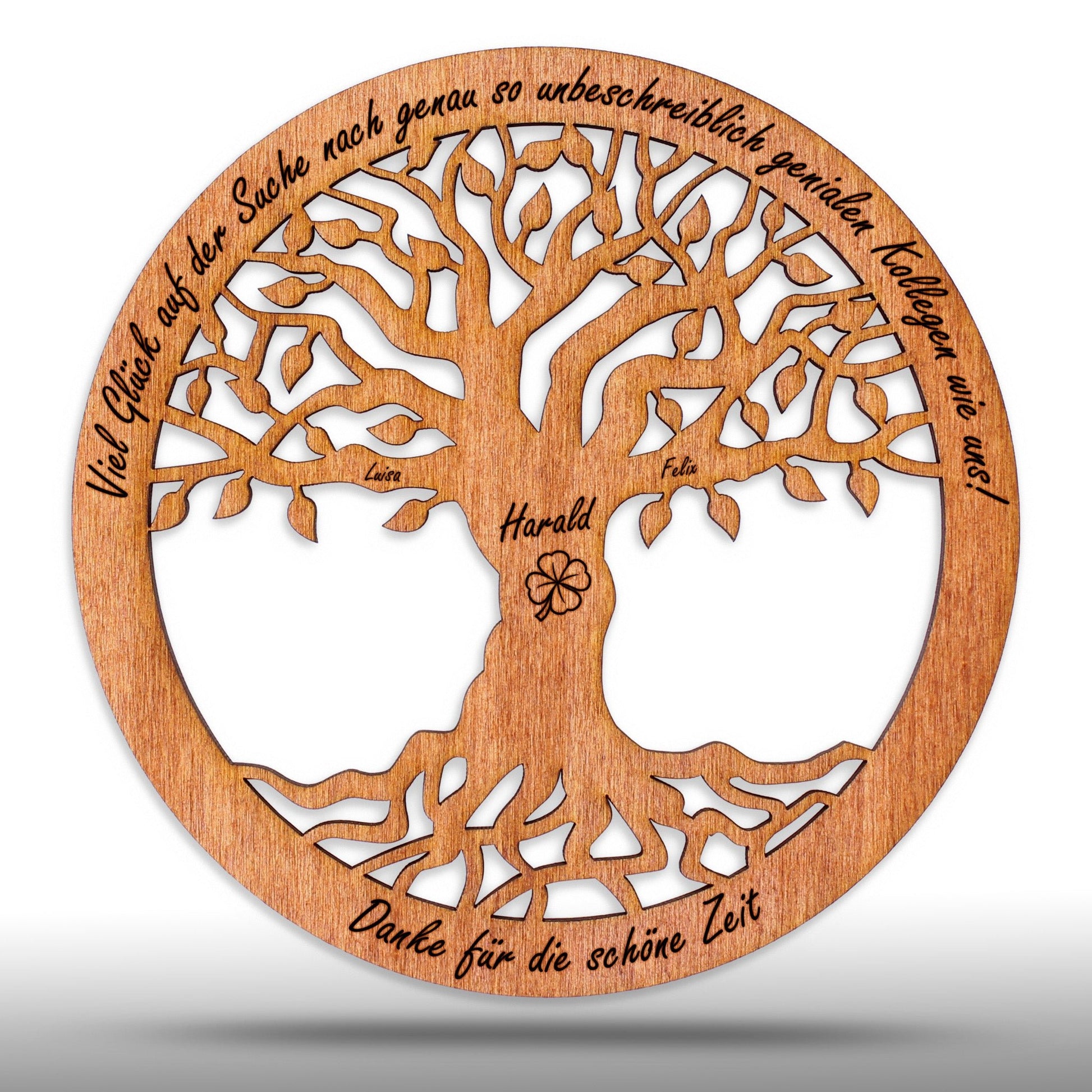 Wandbild Baum des Lebens "Abschied Arbeit", personalisiert - Nanino Design Onlineshop -