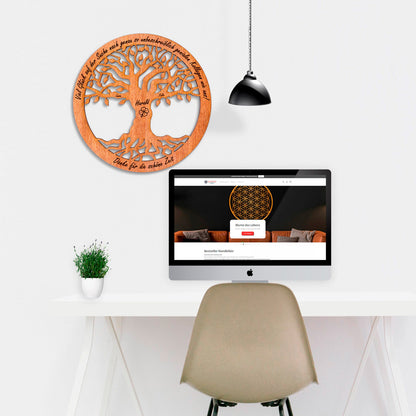 Wandbild Baum des Lebens "Abschied Arbeit", personalisiert - Nanino Design Onlineshop -