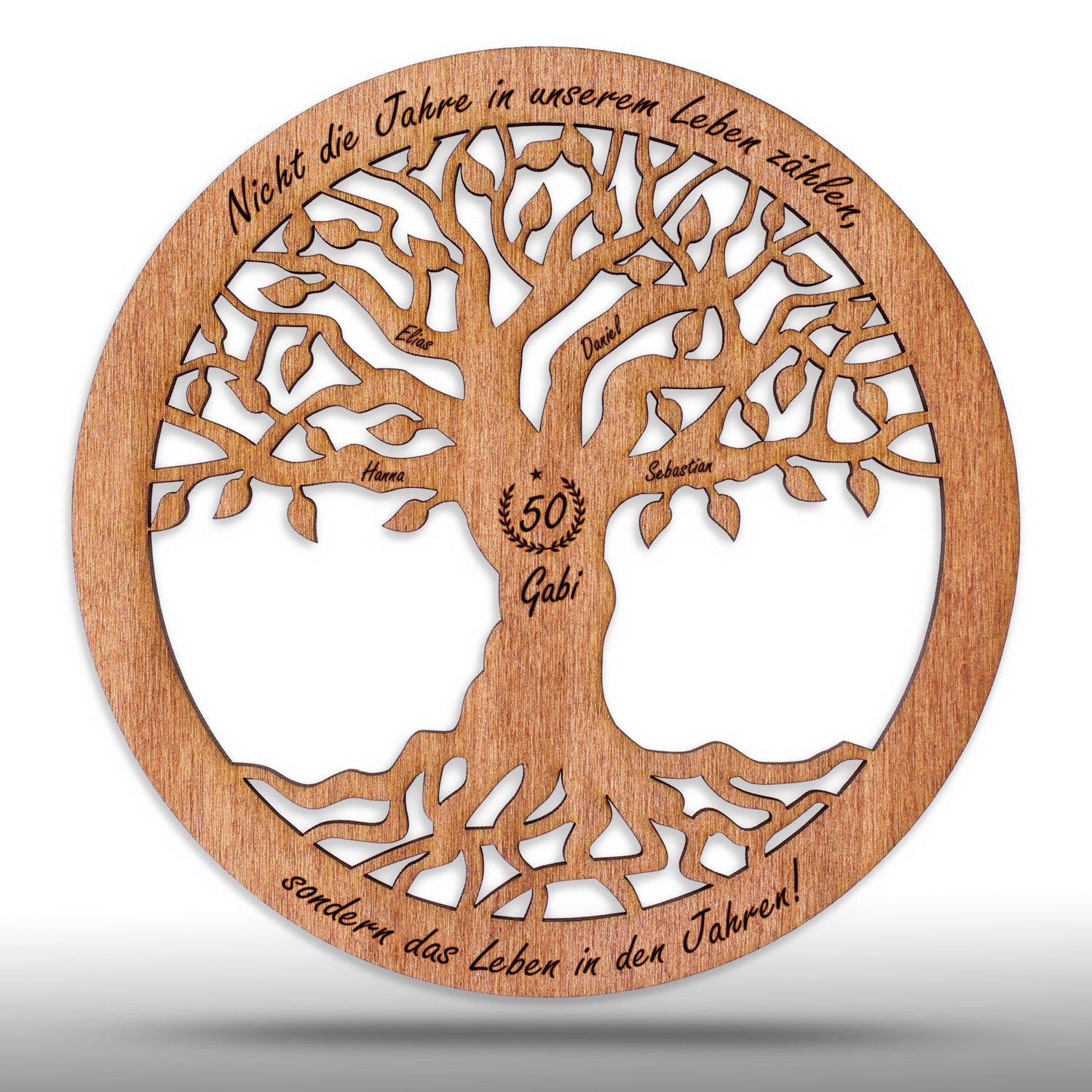 Wandbild Baum des Lebens "Geburtstag", personalisiert - Nanino Design Onlineshop -