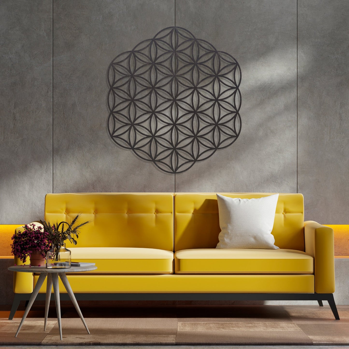 Wandbild Holz "Blume des Lebens" ohne Rand - Nanino Design Onlineshop -