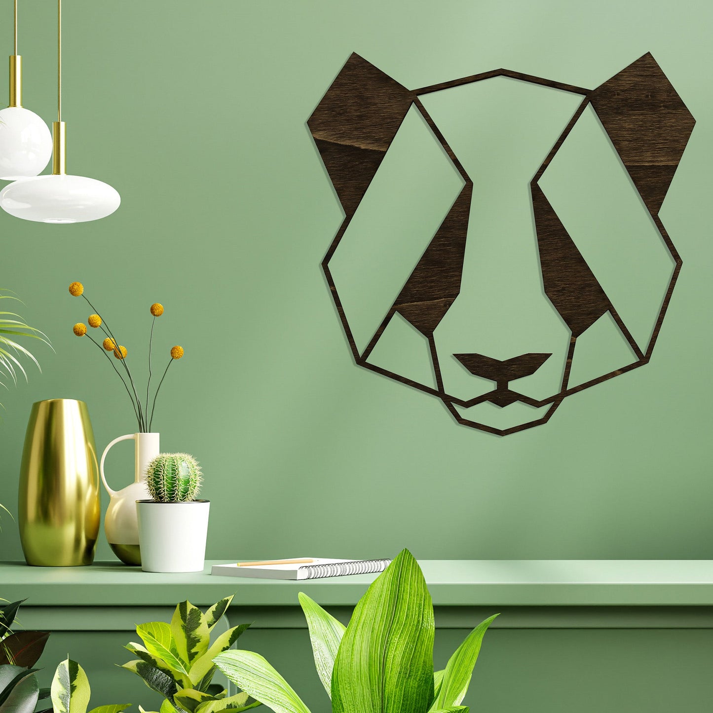 Wandbild Holz "Panda" - Nanino Design Onlineshop -