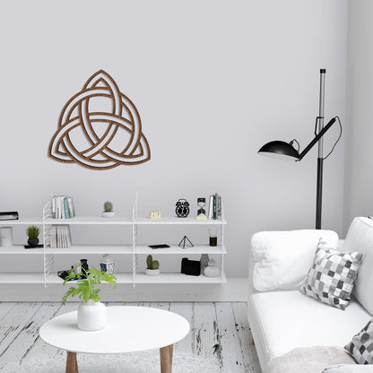 Wandbild Holz "Triquetra mit Kreis" - Nanino Design Onlineshop -
