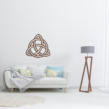 Wandbild Holz "Triquetra mit Kreis" - Nanino Design Onlineshop -