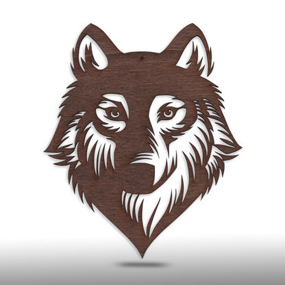 Wandbild Holz "Wolf" - Nanino Design Onlineshop -