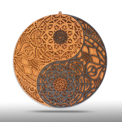 Wandbild Holz "Yin Yang" - Nanino Design Onlineshop -