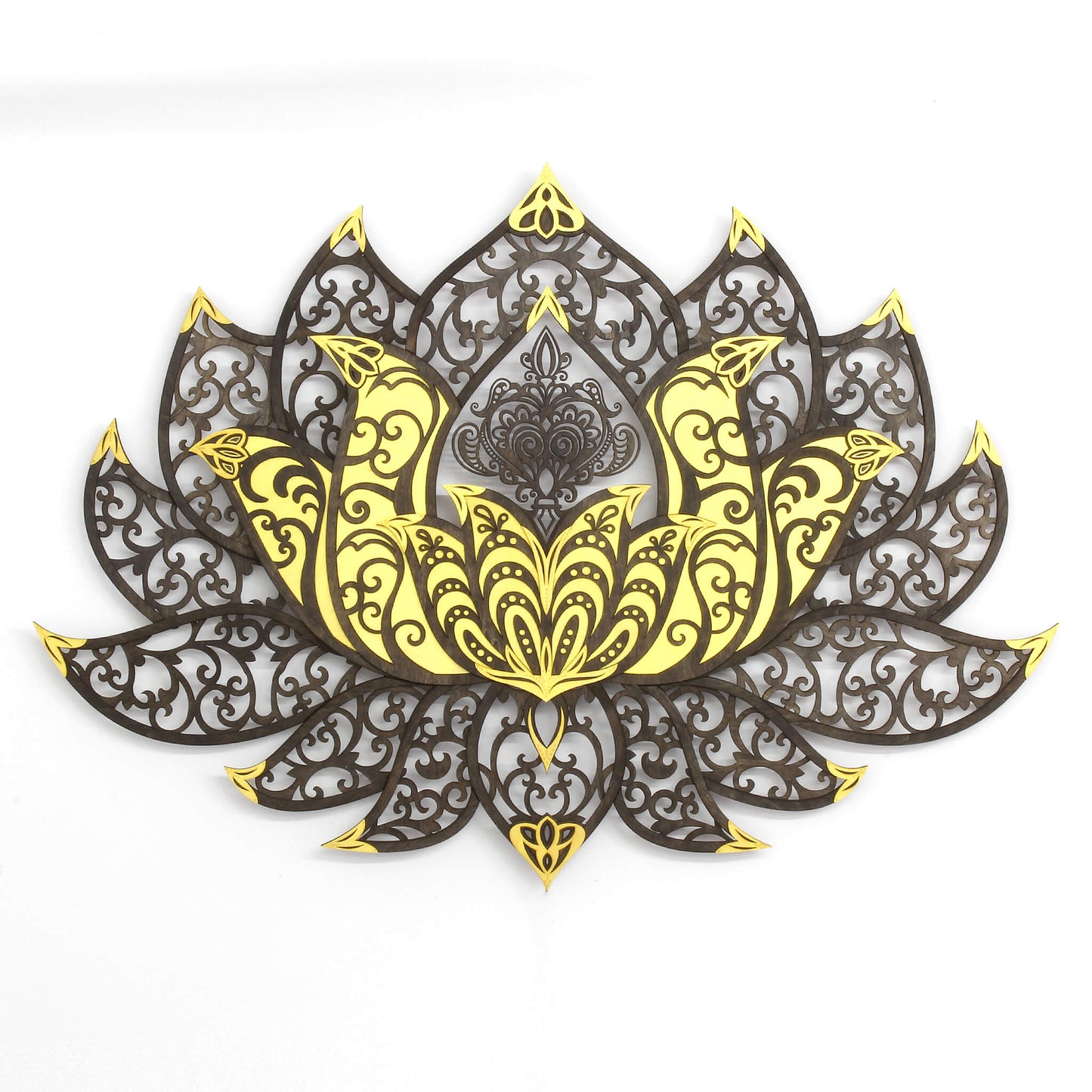 Wandbild XXL Lotusblume Orient "Gold" - Nanino Design Onlineshop -